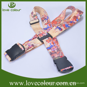 Custom Adjustable Polyester Cross Luggage Strap Belt For Safe